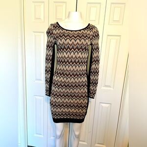 Free People Scoop Neck Open Back Knit Sweater Dress Size M